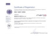The Environmental Management System MARCO-CZECH s.r.o. - ISO14001:2004