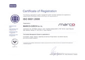 The Quality Management System MARCO-CZECH s.r.o. - ISO9001:2008